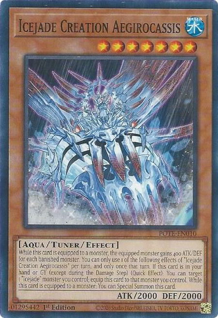 Icejade Creation Aegirocassis - Power of the Elements YuGiOh trading card