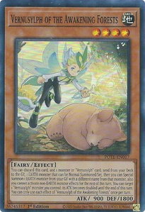 Vernusylph of the Awakening Forests - Power of the Elements (POTE) #POTE-EN017 - Super Rare YuGiOh Trading Card