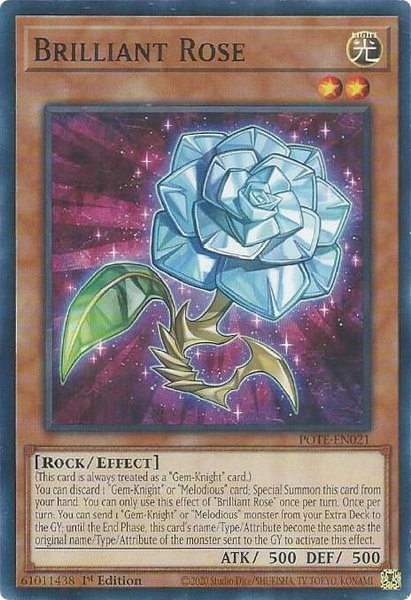 Brilliant Rose trading card from Power of the Elements Brilliant Rose - Power of the Elements YuGiOh trading card
