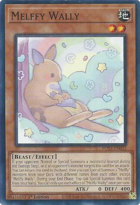 Melffy Wally - Power of the Elements YuGiOh trading card