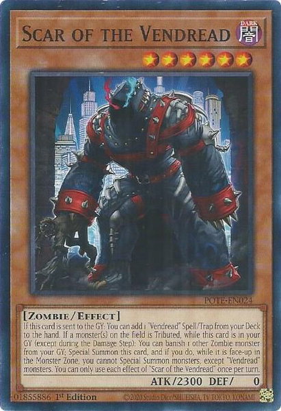 Scar of the Vendread - Power of the Elements YuGiOh trading card