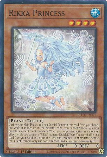 Rikka Princess trading card from Power of the Elements Rikka Princess - Power of the Elements YuGiOh trading card