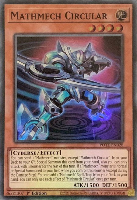 Mathmech Circular - Power of the Elements YuGiOh trading card
