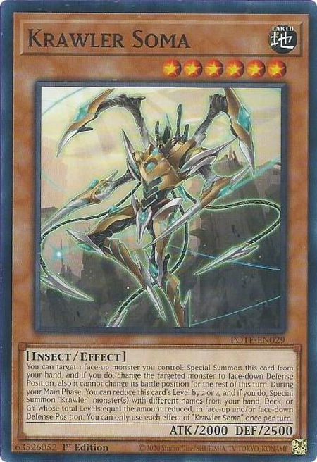 Krawler Soma - Power of the Elements YuGiOh trading card