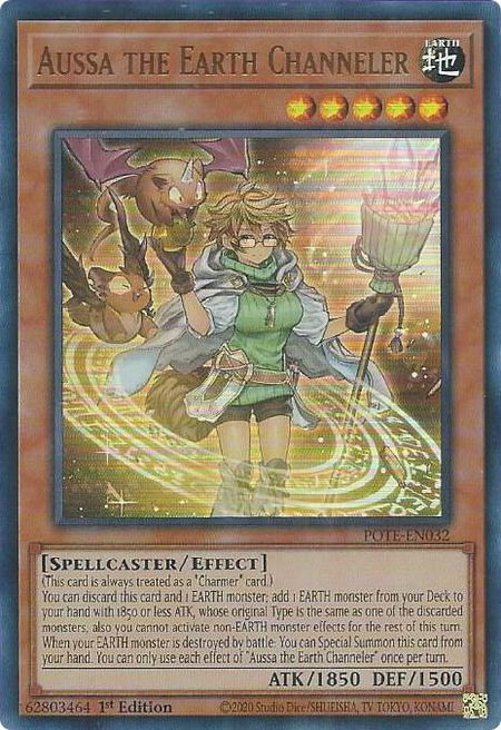 Aussa the Earth Channeler - Power of the Elements YuGiOh trading card