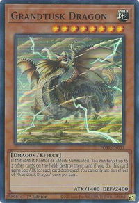 Grandtusk Dragon - Power of the Elements (POTE) #POTE-EN033 - Super Rare YuGiOh Trading Card