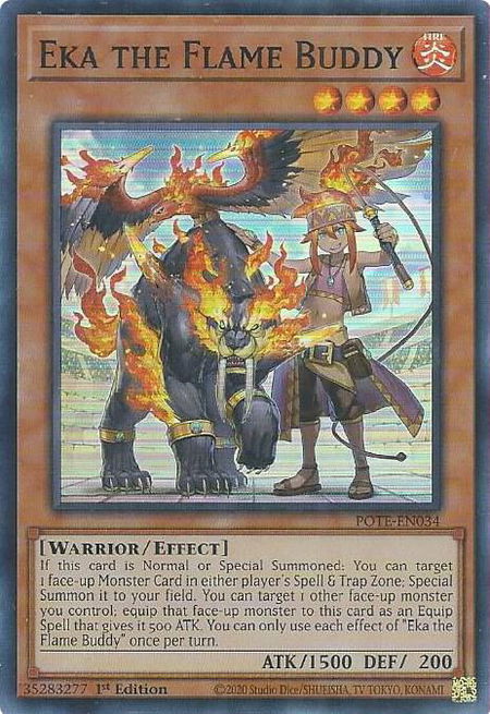 Eka the Flame Buddy - Power of the Elements YuGiOh trading card