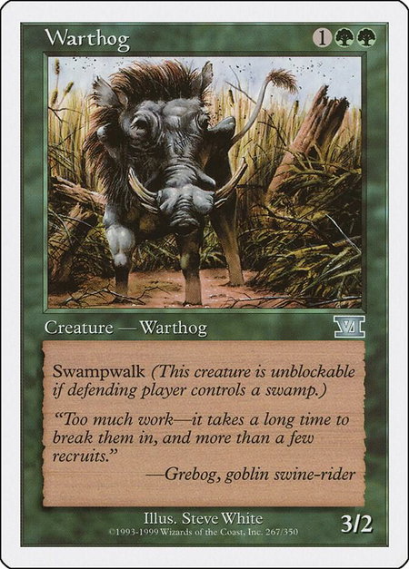 Warthog - Classic Sixth Edition Magic: The Gathering trading card