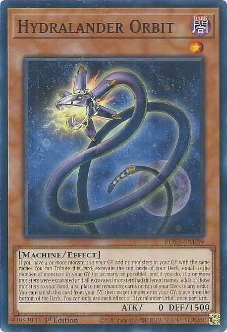 Hydralander Orbit trading card from Power of the Elements Hydralander Orbit - Power of the Elements YuGiOh trading card