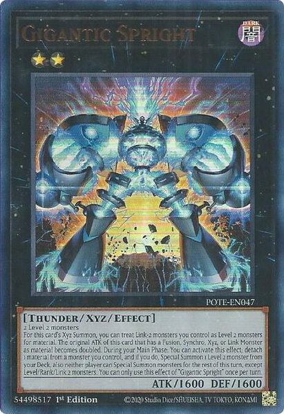 Gigantic Spright trading card from Power of the Elements Gigantic Spright - Power of the Elements YuGiOh trading card