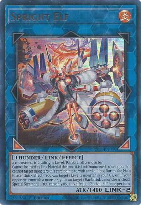 Spright Elf - Power of the Elements YuGiOh trading card