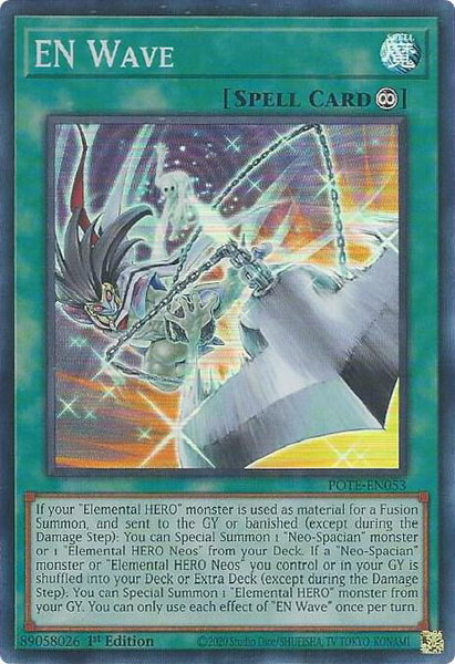 EN Wave trading card from Power of the Elements EN Wave - Power of the Elements YuGiOh trading card