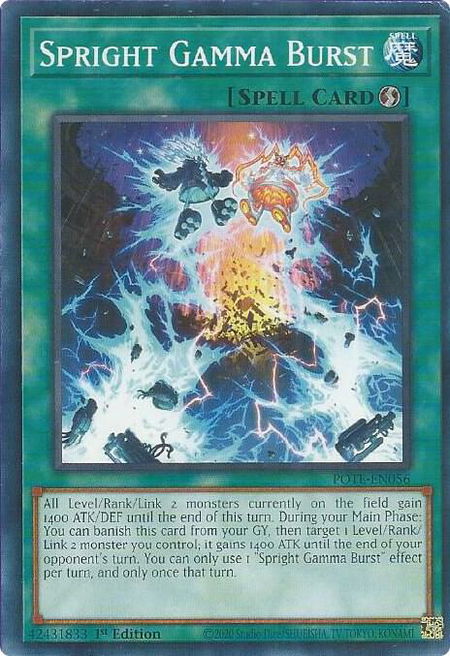 Spright Gamma Burst - Power of the Elements YuGiOh trading card