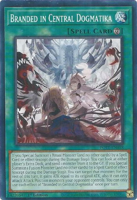 Branded in Central Dogmatika - Power of the Elements YuGiOh trading card