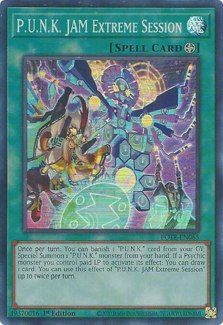 P.U.N.K. JAM Extreme Session - Power of the Elements YuGiOh trading card