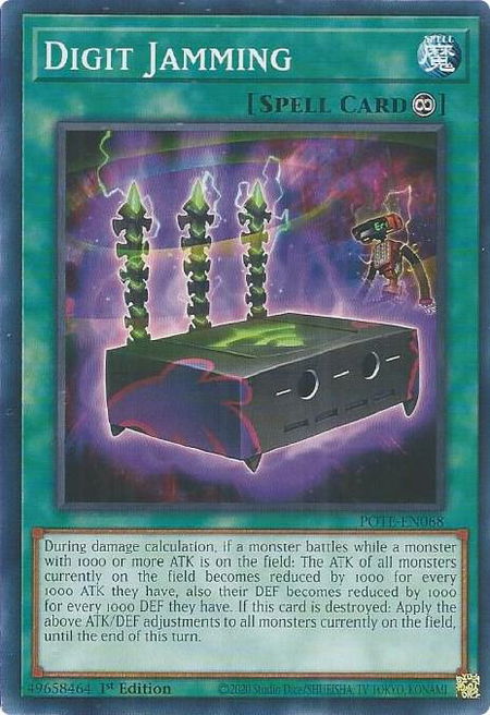 Digit Jamming - Power of the Elements YuGiOh trading card