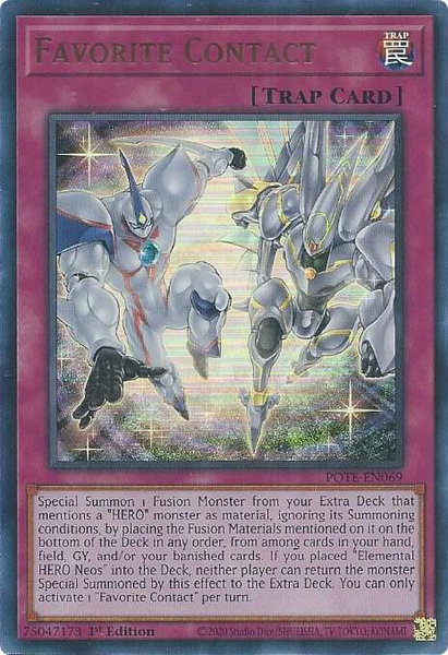 Favorite Contact trading card from Power of the Elements Favorite Contact - Power of the Elements YuGiOh trading card