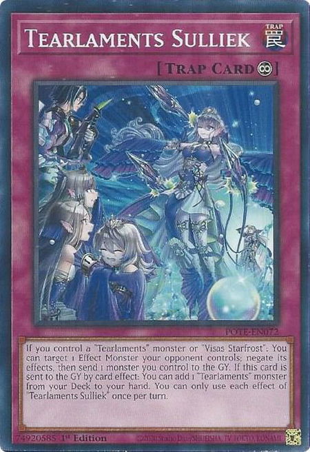 Tearlaments Sulliek - Power of the Elements YuGiOh trading card