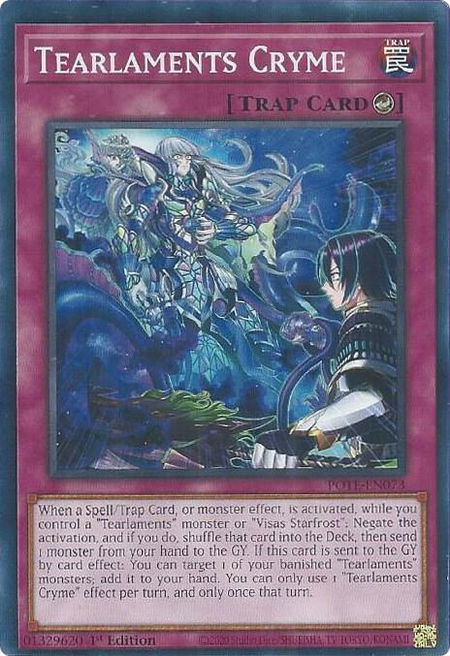 Tearlaments Cryme - Power of the Elements YuGiOh trading card