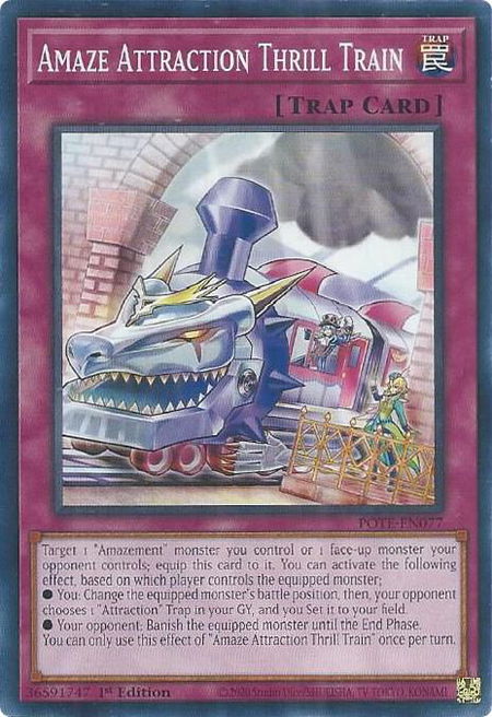 Amaze Attraction Thrill Train - Power of the Elements YuGiOh trading card