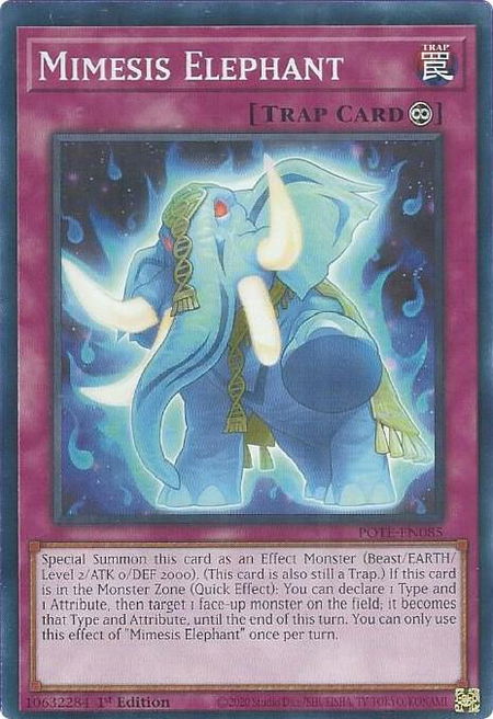 Mimesis Elephant - Power of the Elements YuGiOh trading card
