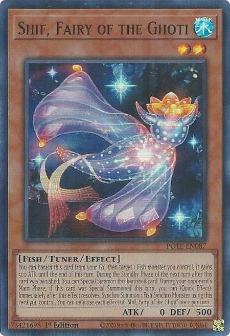 Shif, Fairy of the Ghoti - Power of the Elements YuGiOh trading card