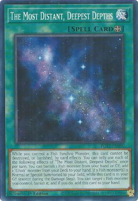 The Most Distant, Deepest Depths - Power of the Elements YuGiOh trading card