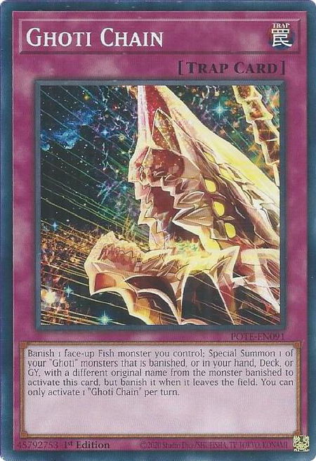 Ghoti Chain - Power of the Elements YuGiOh trading card