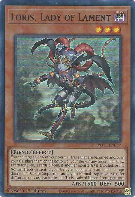 Loris, Lady of Lament - Power of the Elements YuGiOh trading card