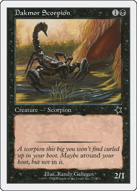 Dakmor Scorpion - Starter 1999 Magic: The Gathering trading card