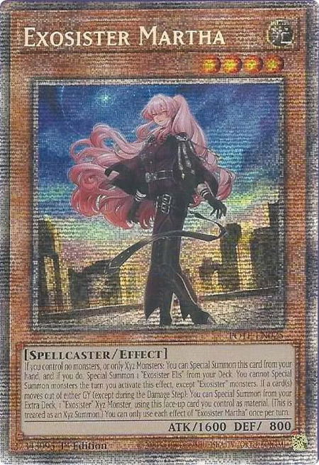 Exosister Martha (Starlight Rare) trading card from Power of the Elements Exosister Martha (Starlight Rare) - Power of the Elements YuGiOh trading card