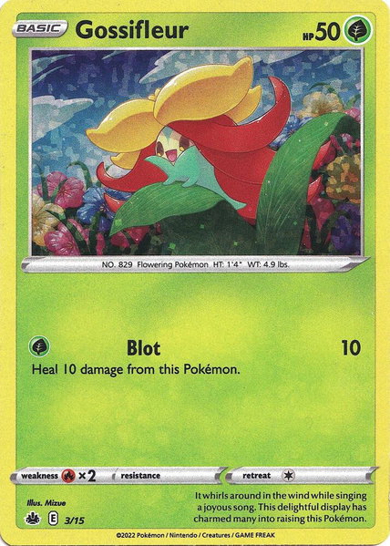 Gossifleur - 3/15 trading card from McDonald's Promos 2022 Gossifleur - 3/15 - McDonald's Promos 2022 Pokémon trading card