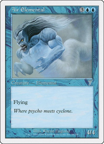 Air Elemental trading card from 7th Edition Air Elemental - 7th Edition Magic: The Gathering trading card
