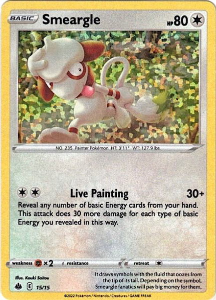Smeargle - 15/15 trading card from McDonald's Promos 2022 Smeargle - 15/15 - McDonald's Promos 2022 Pokémon trading card