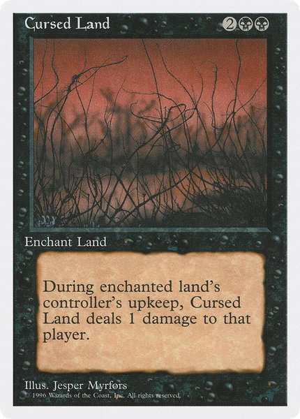 Cursed Land trading card from Introductory Two-Player Set Cursed Land - Introductory Two-Player Set Magic: The Gathering trading card