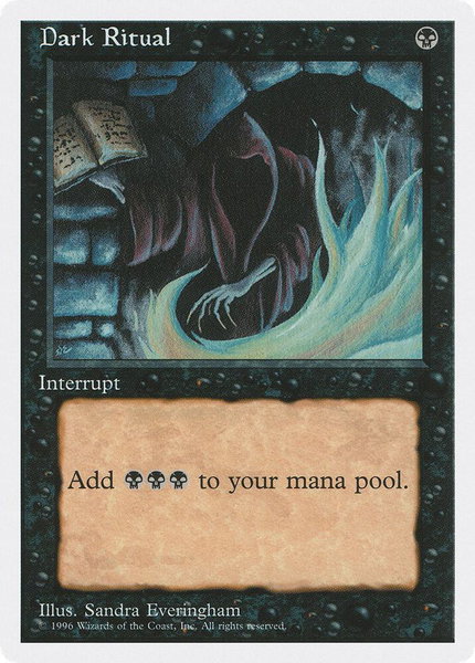 Dark Ritual trading card from Introductory Two-Player Set Dark Ritual - Introductory Two-Player Set Magic: The Gathering trading card