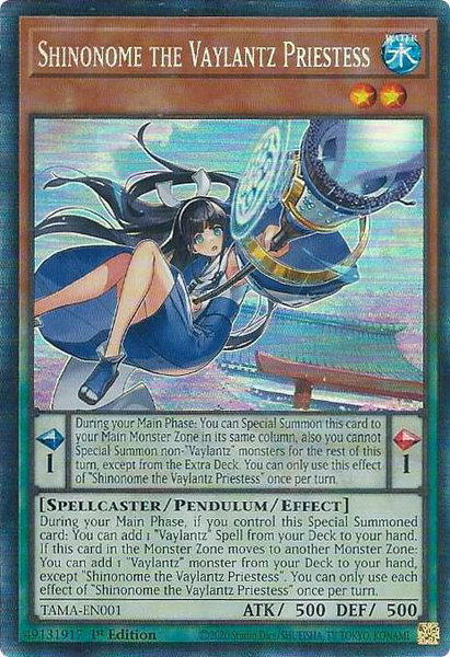 Shinonome the Vaylantz Priestess (CR) - Tactical Masters YuGiOh trading card