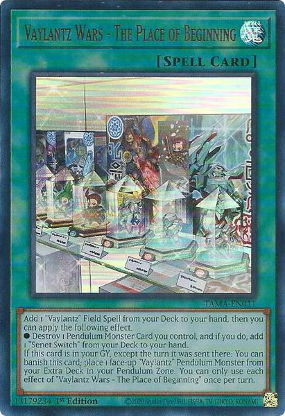 Vaylantz Wars - The Place of Beginning - Tactical Masters YuGiOh trading card
