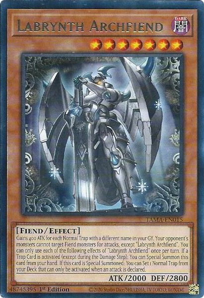 Labrynth Archfiend trading card from Tactical Masters Labrynth Archfiend - Tactical Masters YuGiOh trading card