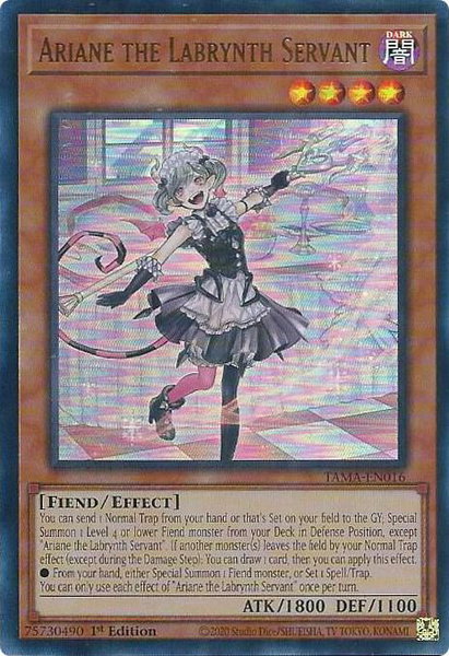 Ariane the Labrynth Servant trading card from Tactical Masters Ariane the Labrynth Servant - Tactical Masters YuGiOh trading card