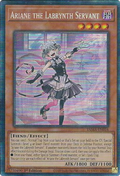 Ariane the Labrynth Servant (CR) trading card from Tactical Masters Ariane the Labrynth Servant (CR) - Tactical Masters YuGiOh trading card