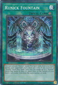Runick Fountain (CR) - Tactical Masters (TAMA) #TAMA-EN027 - Collector's Rare YuGiOh Trading Card