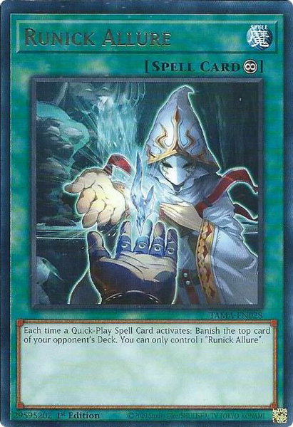 Runick Allure trading card from Tactical Masters Runick Allure - Tactical Masters YuGiOh trading card
