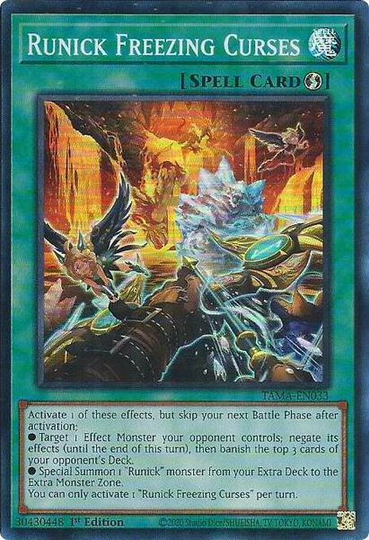 Runick Freezing Curses trading card from Tactical Masters Runick Freezing Curses - Tactical Masters YuGiOh trading card