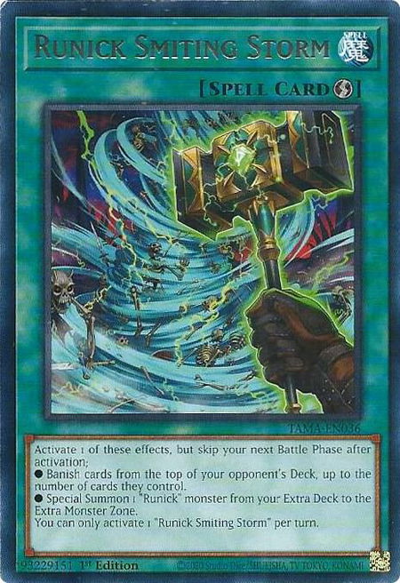 Runick Smiting Storm - Tactical Masters YuGiOh trading card
