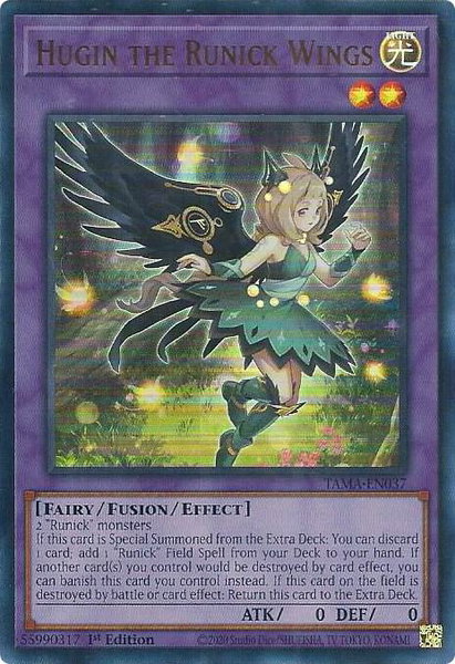 Hugin the Runick Wings - Tactical Masters YuGiOh trading card