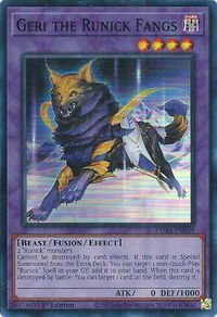 Geri the Runick Fangs - Tactical Masters (TAMA) #TAMA-EN039 - Super Rare YuGiOh Trading Card