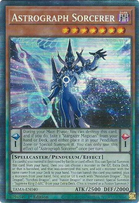 Astrograph Sorcerer (CR) trading card from Tactical Masters Astrograph Sorcerer (CR) - Tactical Masters YuGiOh trading card