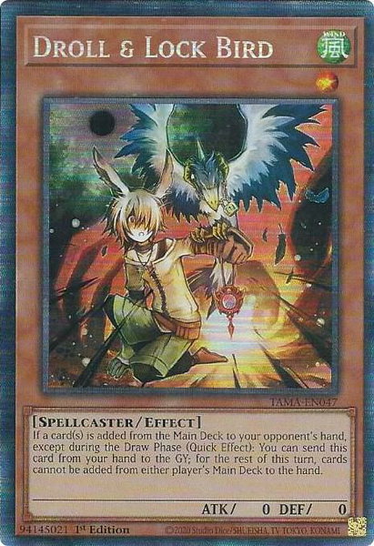 Droll & Lock Bird (CR) trading card from Tactical Masters Droll & Lock Bird (CR) - Tactical Masters YuGiOh trading card