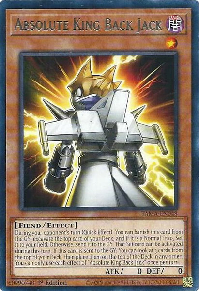 Absolute King Back Jack trading card from Tactical Masters Absolute King Back Jack - Tactical Masters YuGiOh trading card